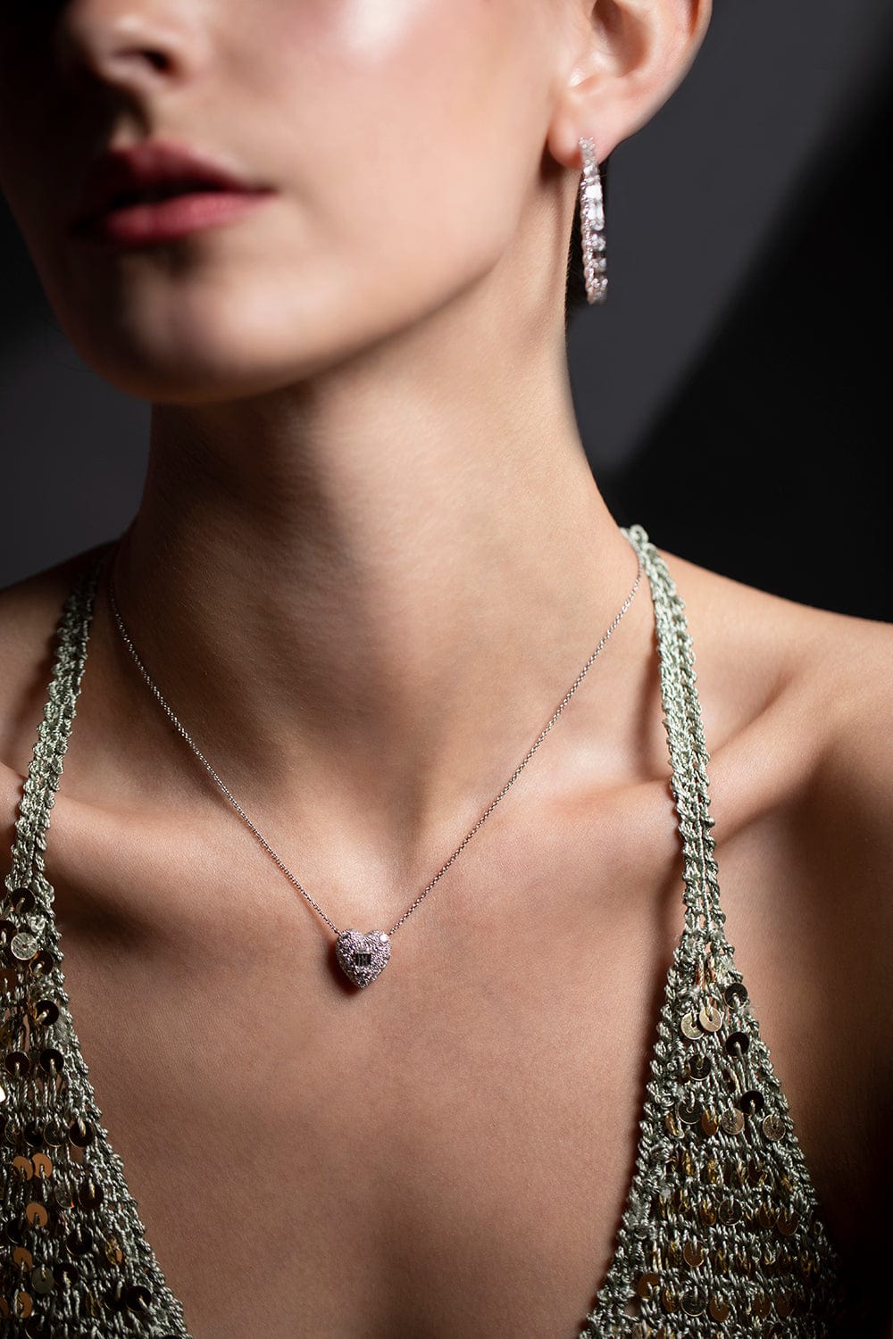 KWIAT-Ashoka Heart Pendant Necklace-PLAT