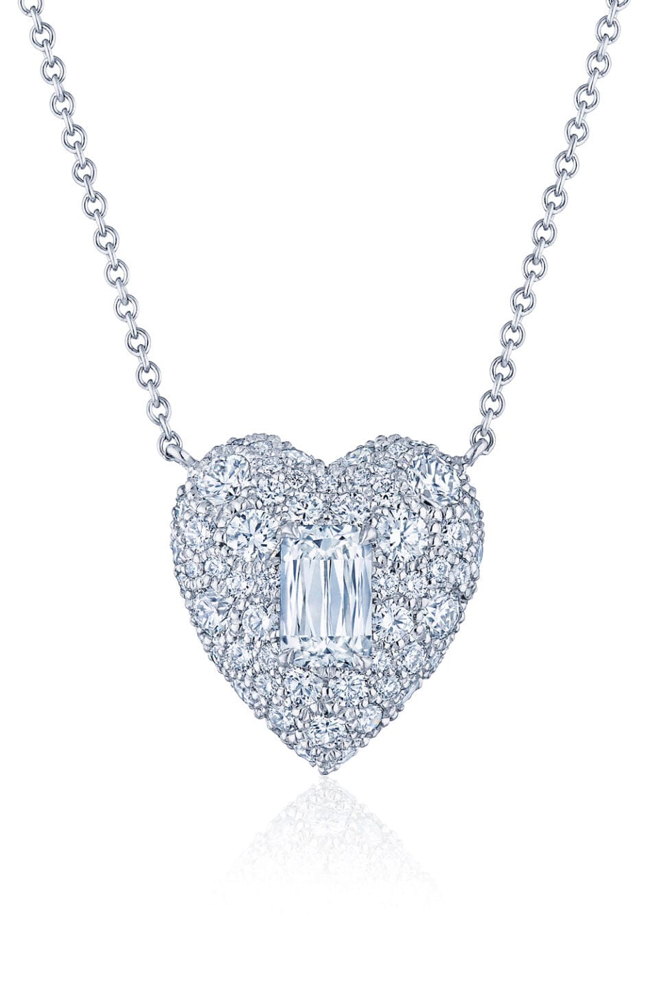 KWIAT-Ashoka Heart Pendant Necklace-PLAT