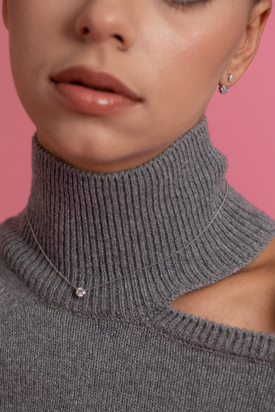 KWIAT-Diamond Solitaire Pendant Necklace 0.70ctw-PLAT