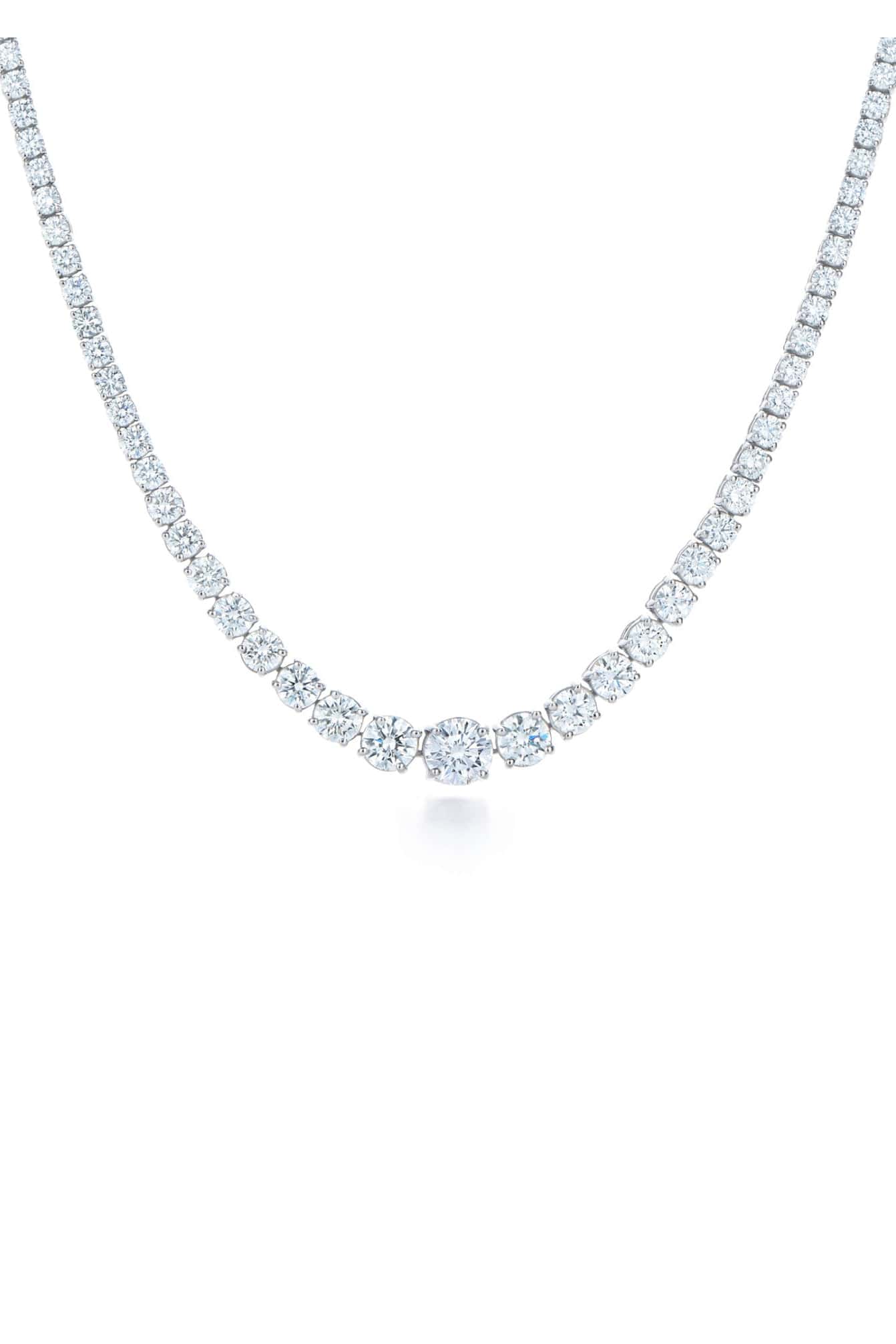 KWIAT-Graduating Diamond Riviera Necklace-PLAT