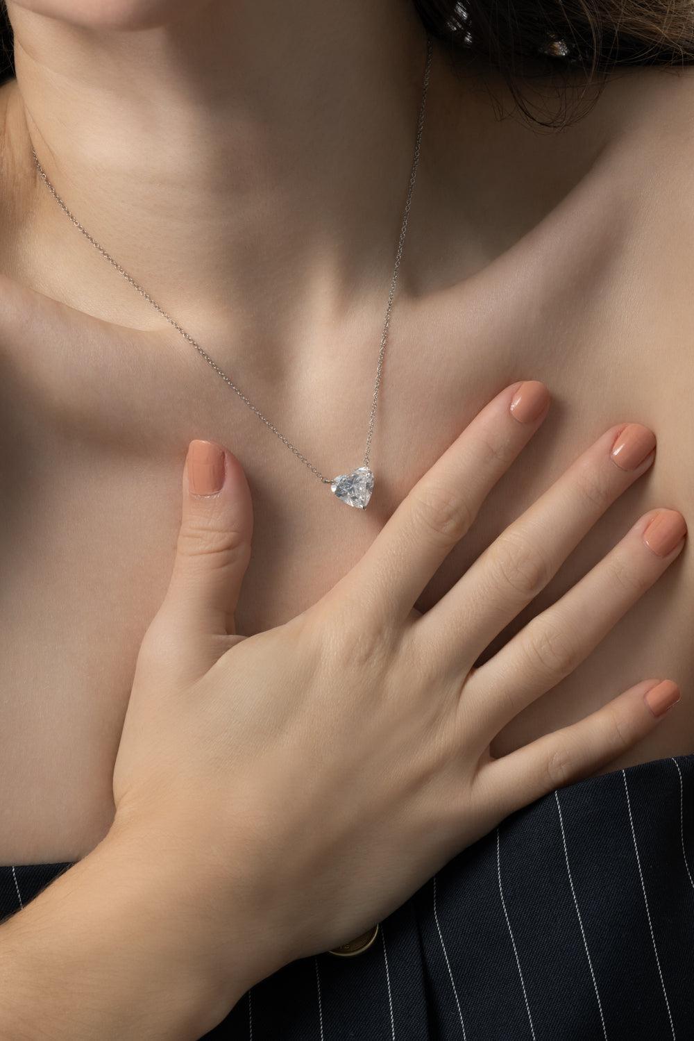 Solitaire Heart Diamond Necklace