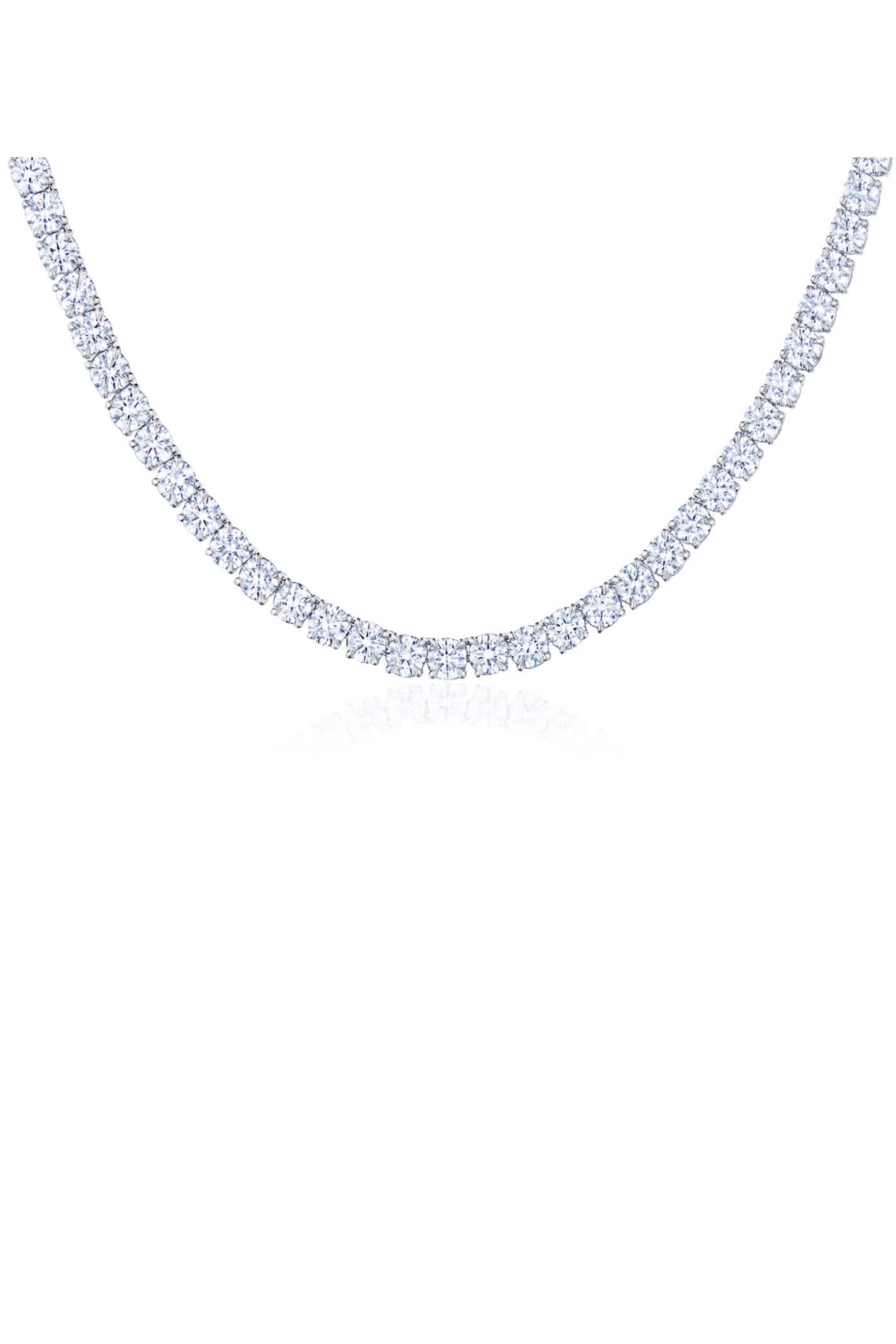 KWIAT-Straight Line Diamond Necklace-PLAT