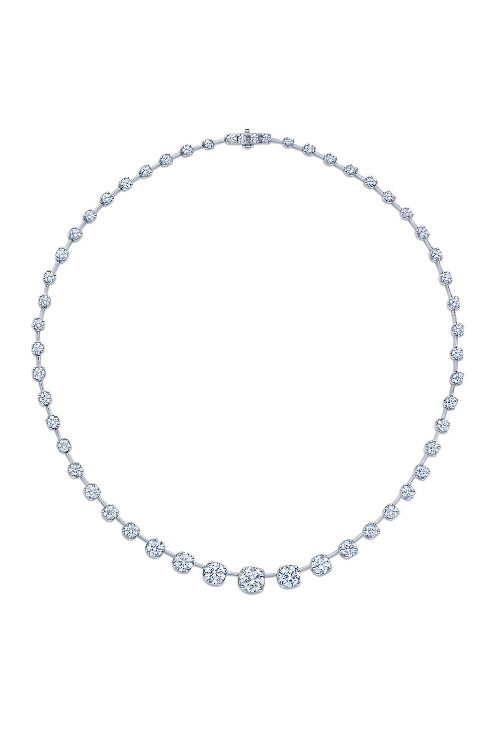 KWIAT-Starry Night Graduated Round Eternity Necklace-WHITE GOLD