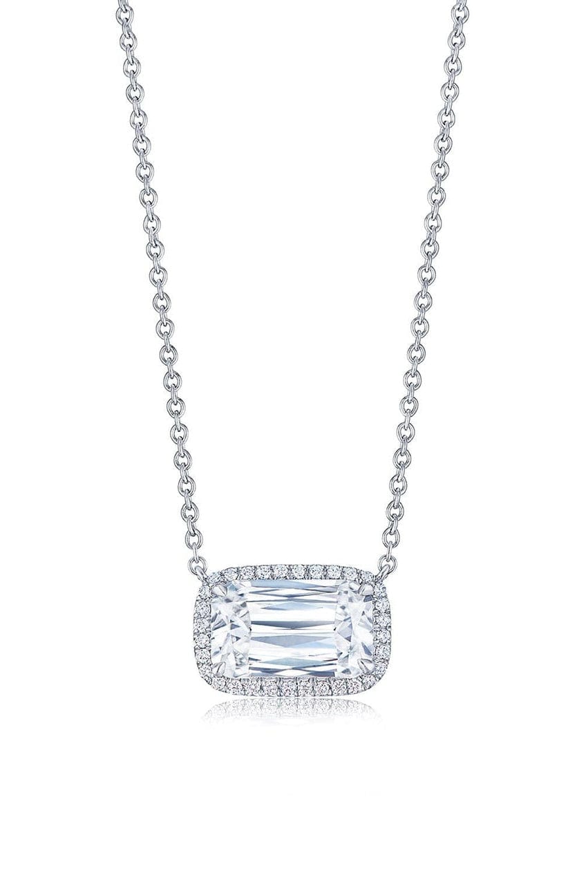 KWIAT-Ashoka Diamond Halo Pendant Necklace - 1.12ctw-PLATINUM