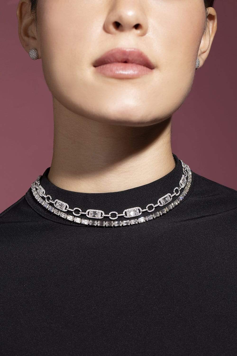 KWIAT-Ashoka Diamond Link Necklace-PLATINUM