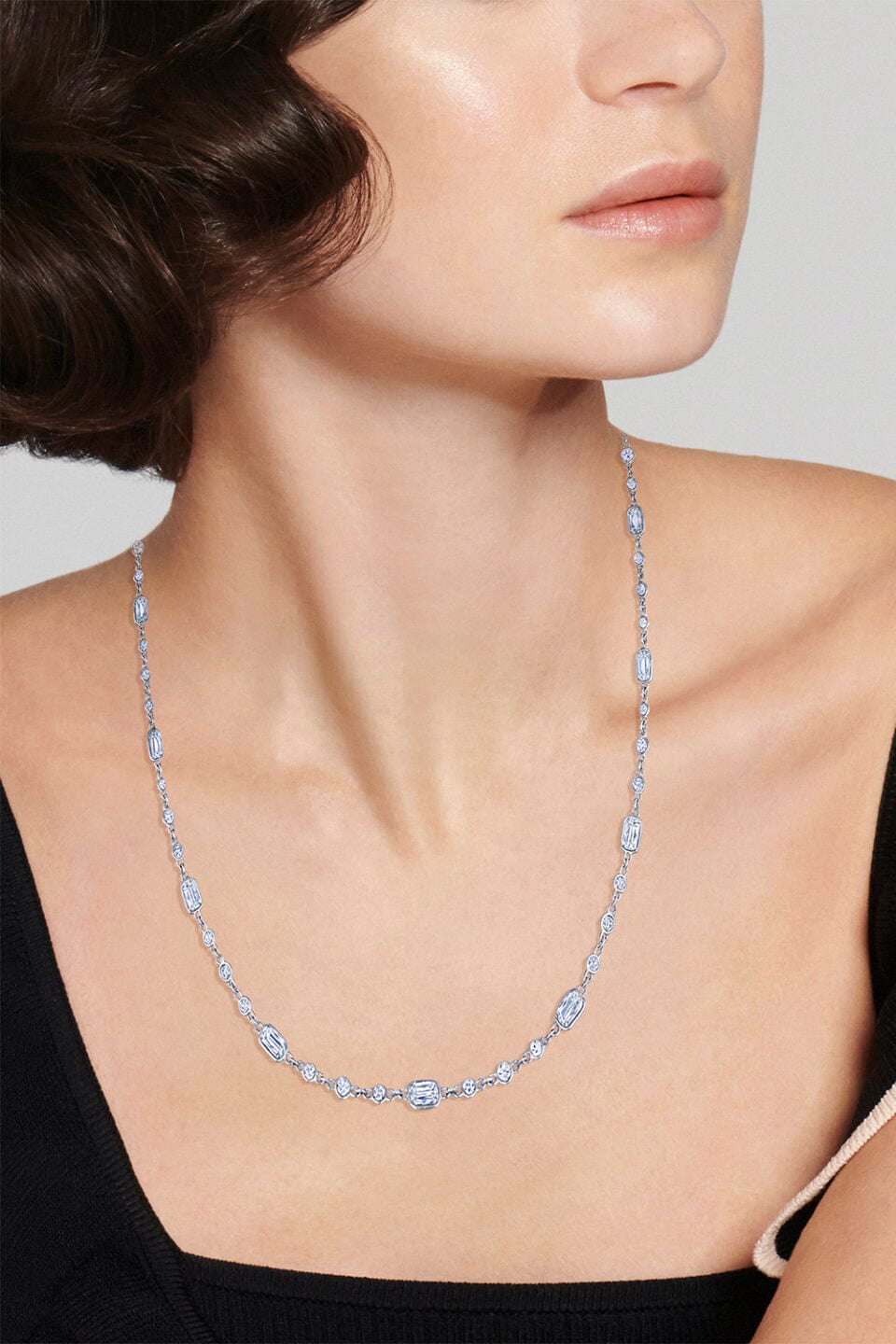 KWIAT-Ashoka Diamond Strings Necklace-PLATINUM