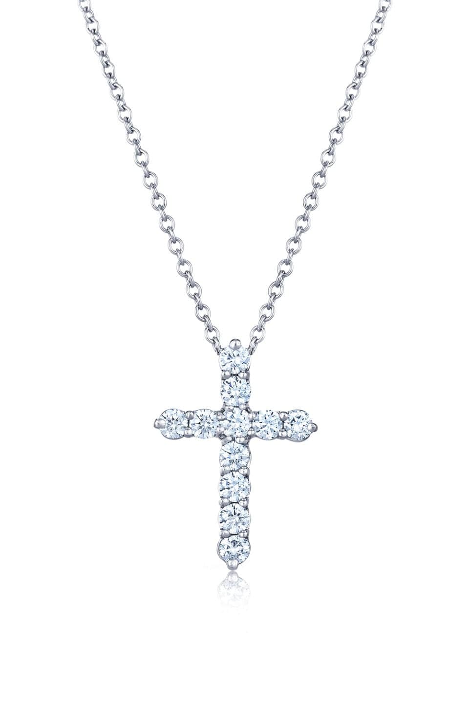 KWIAT-Diamond Cross Necklace-PLATINUM
