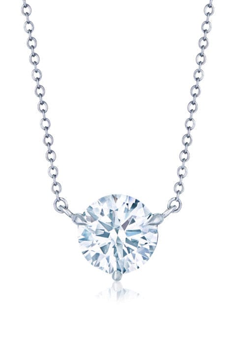 KWIAT-Diamond Solitaire Pendant Necklace 1.13ctw-PLATINUM
