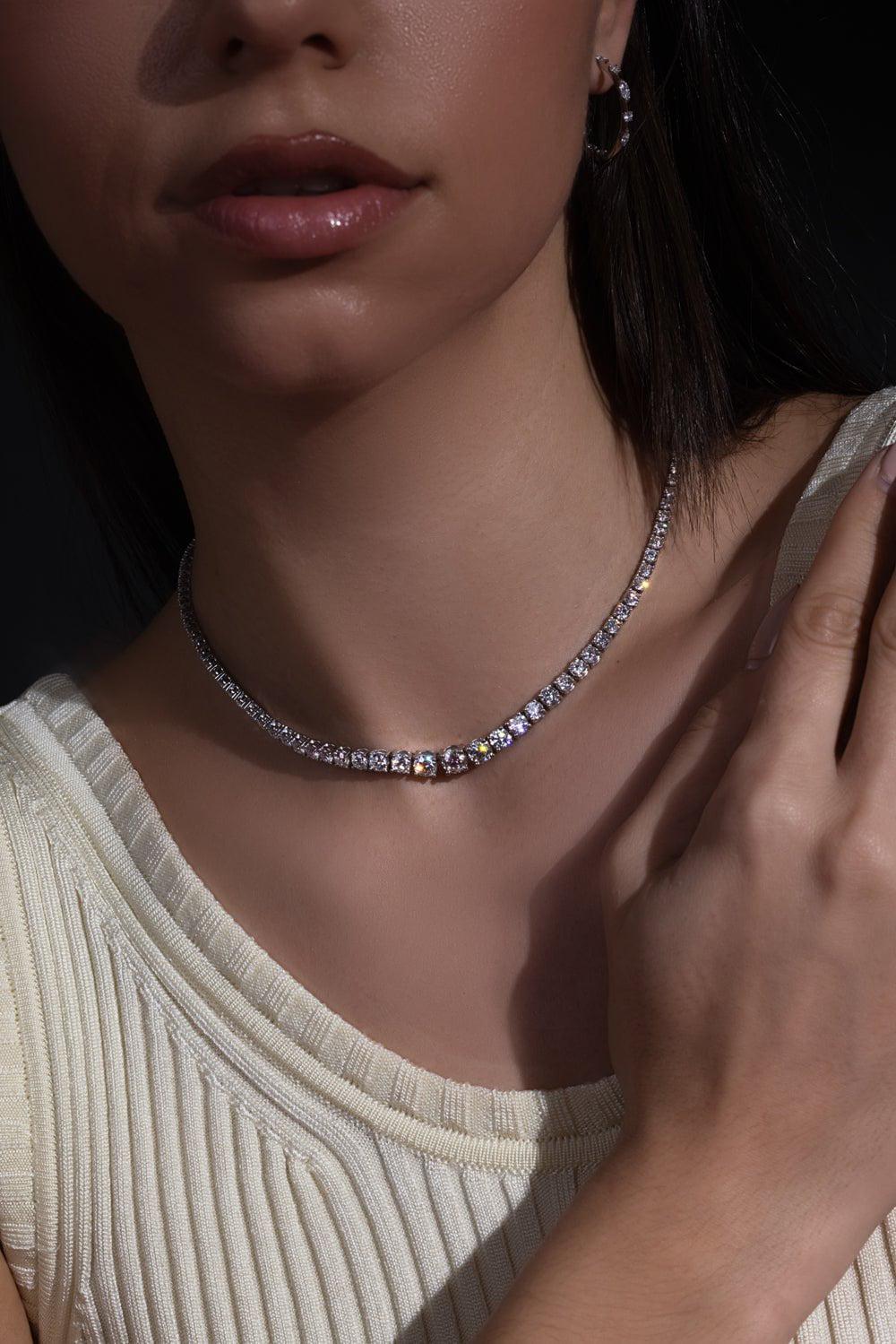 KWIAT-Graduating Diamond Riviera Necklace-PLATINUM