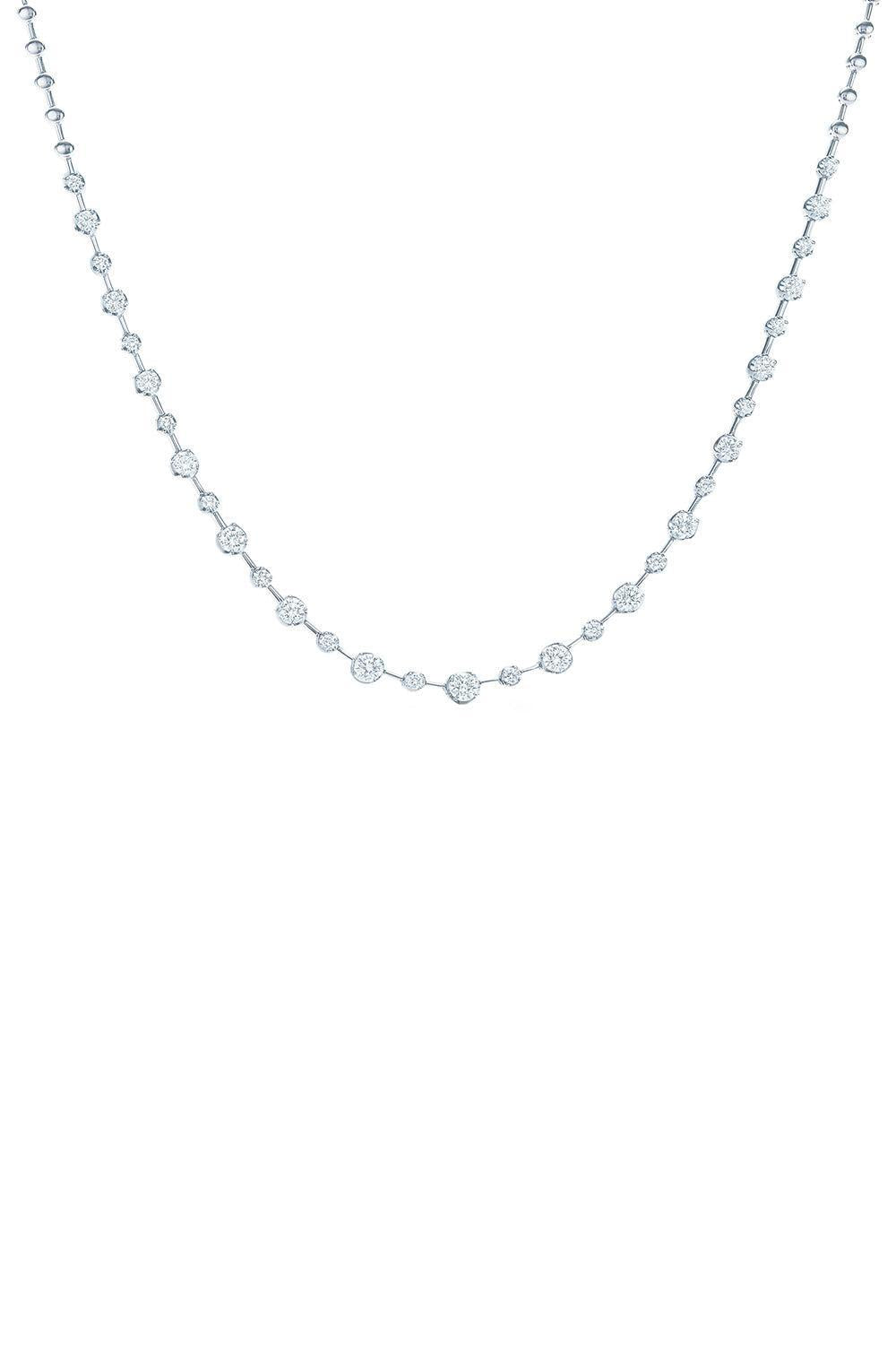 Diamond Alternating Starry Night Necklace-WHITE GOLD-16-JEWELRYFINE JEWELNECKLACE O-KWIAT