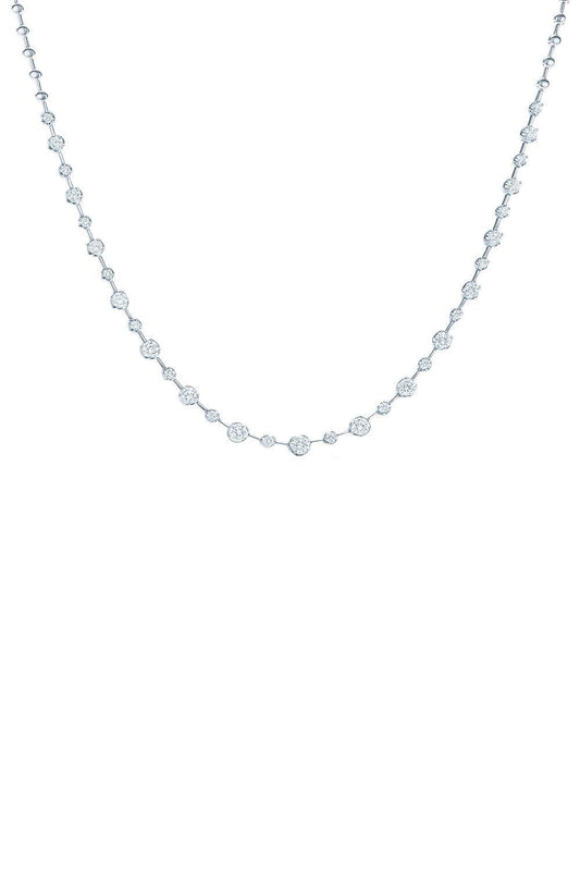 Diamond Alternating Starry Night Necklace-WHITE GOLD-16-JEWELRYFINE JEWELNECKLACE O-KWIAT
