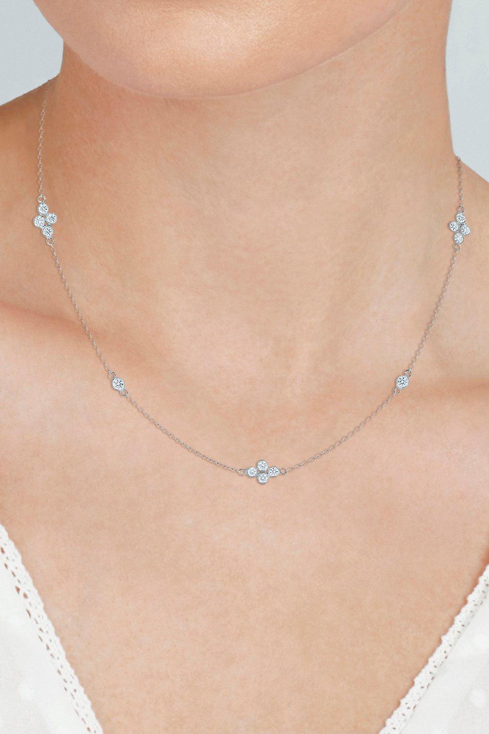 KWIAT-Diamond Strings Quads Necklace - 18in-WHITE GOLD