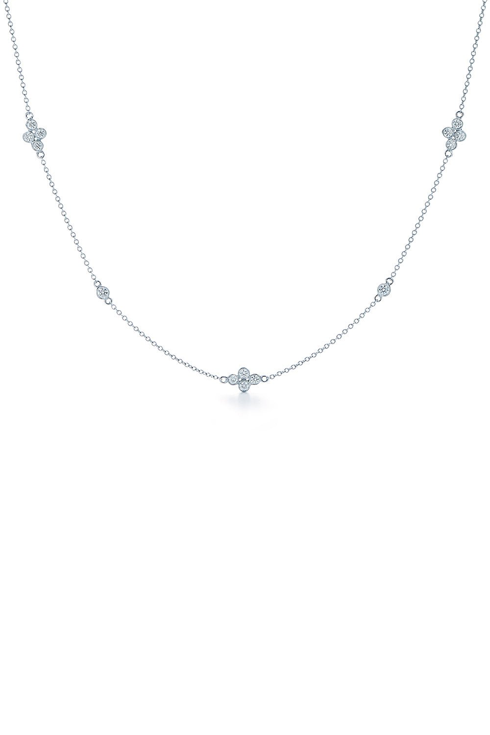 KWIAT-Diamond Strings Quads Necklace - 18in-WHITE GOLD