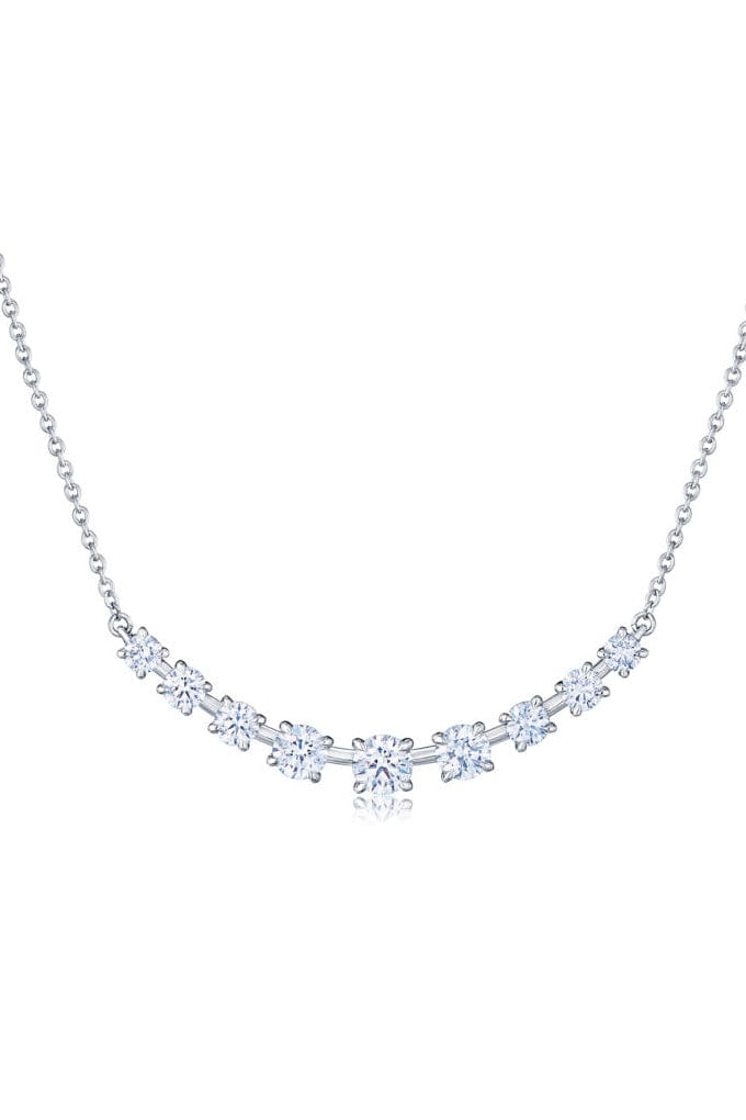 KWIAT-9 Stone Demi-Riviera Necklace-WHITE GOLD
