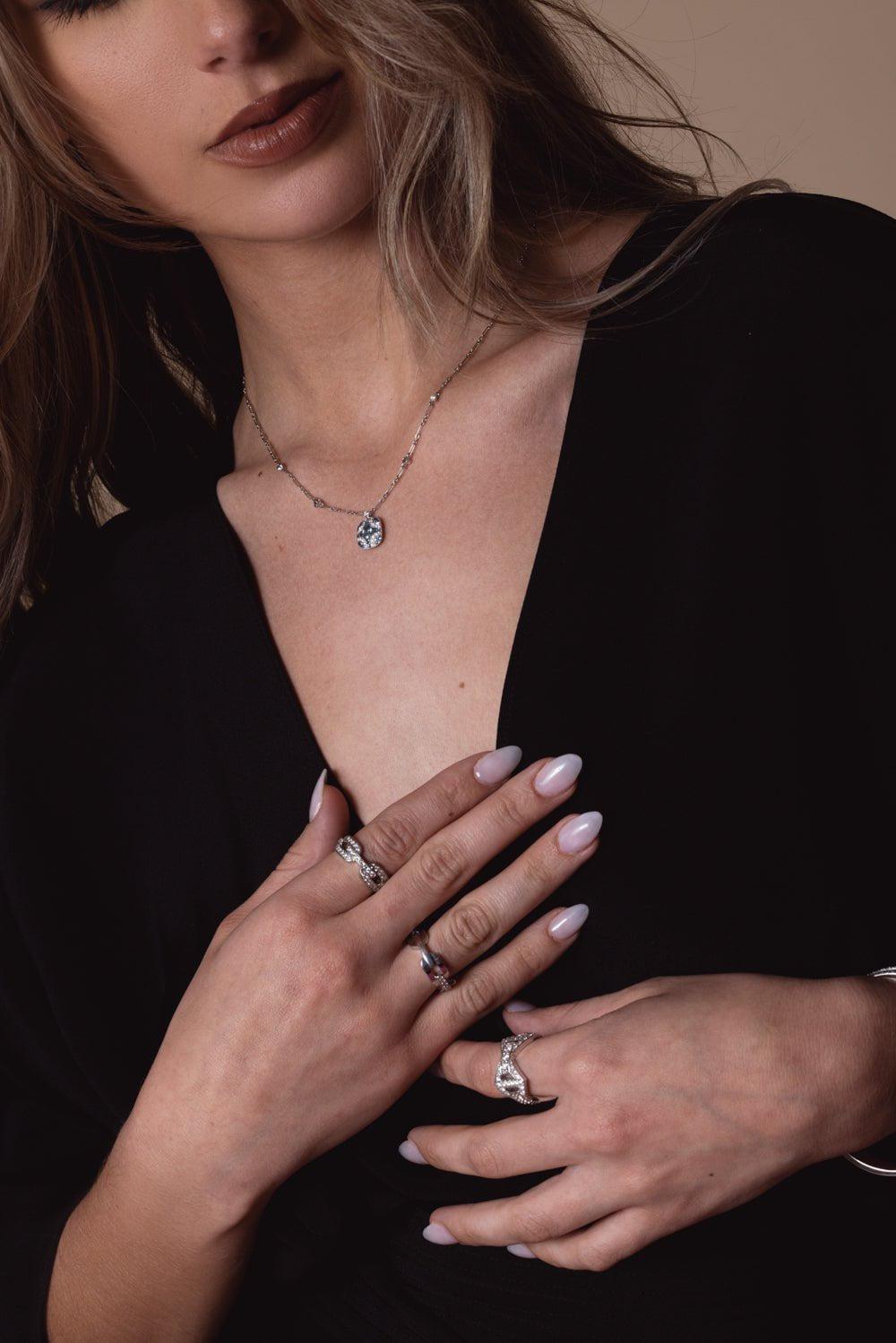 KWIAT-Argyle Aquamarine Diamond Pendant Necklace-WHITE GOLD