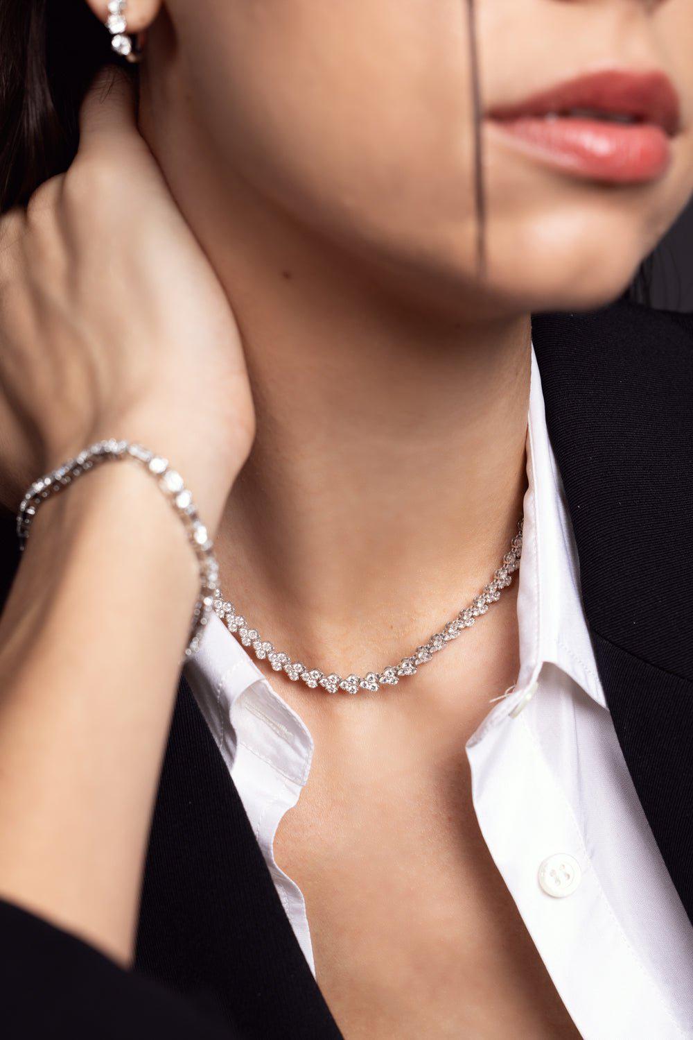 KWIAT-Cluster Diamond Necklace-WHITE GOLD