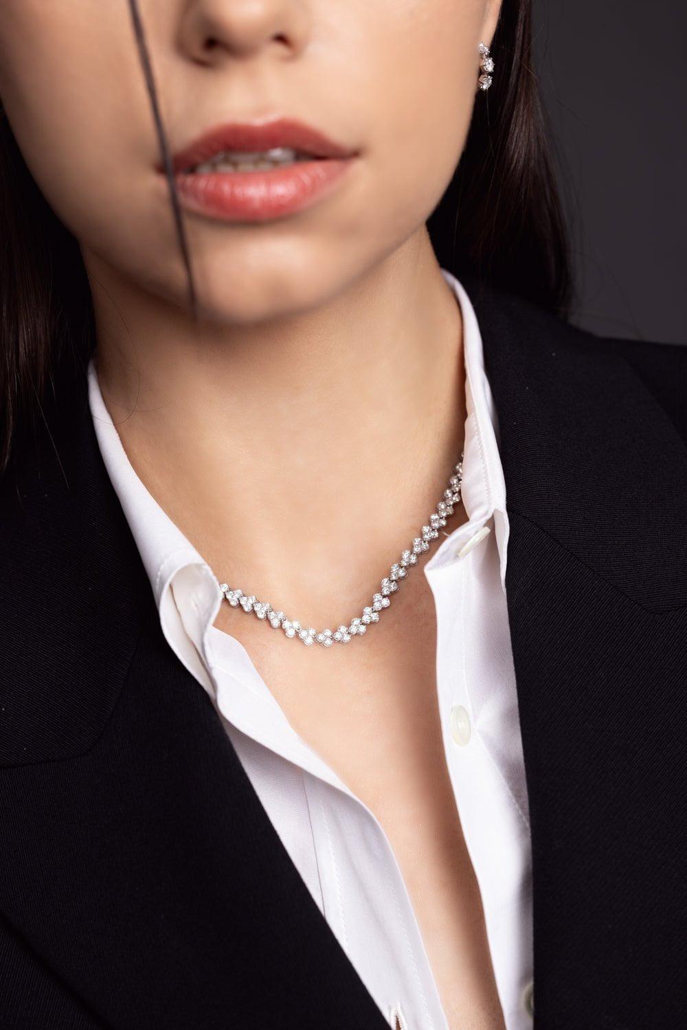KWIAT-Cluster Diamond Necklace-WHITE GOLD
