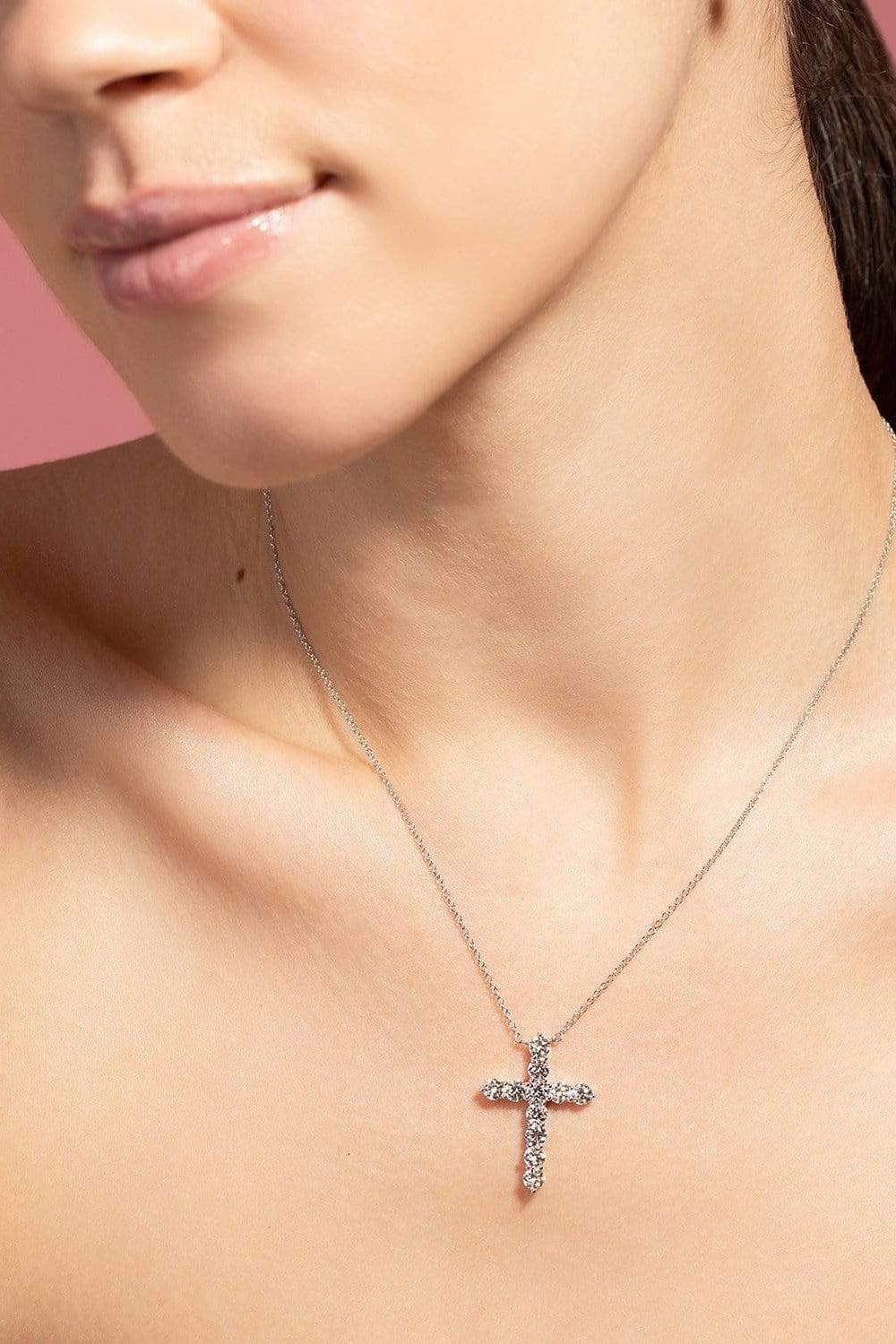 KWIAT-Diamond Cross Necklace-WHITE GOLD