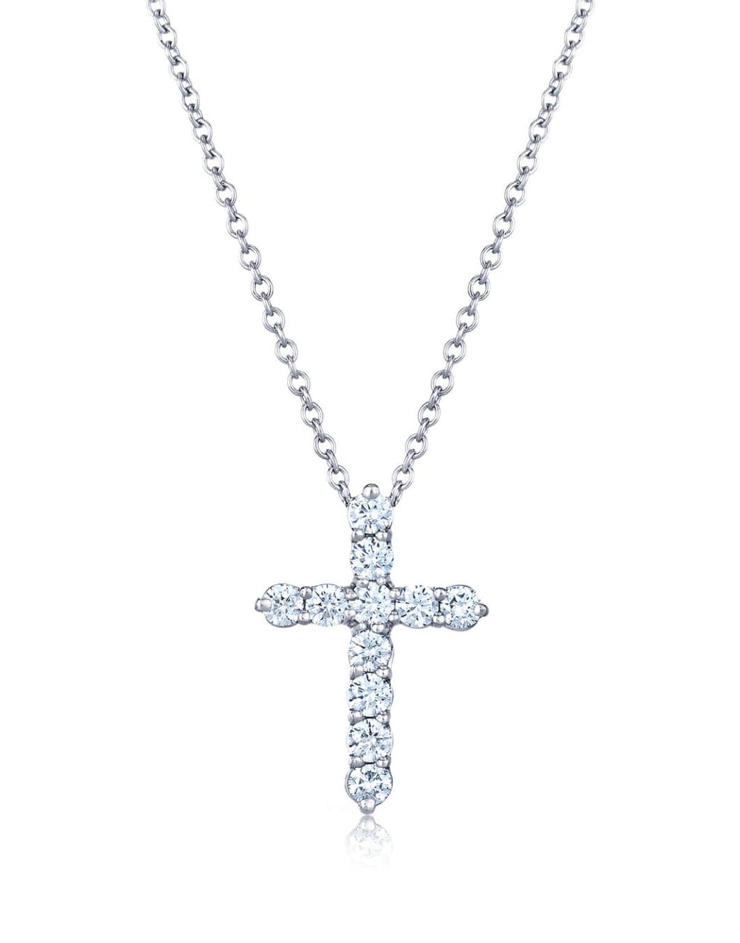 KWIAT-Diamond Cross Pendant-WHITE GOLD