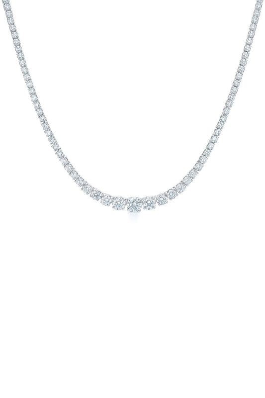 KWIAT-Graduating Round Diamond Riviera Necklace-PLATINUM