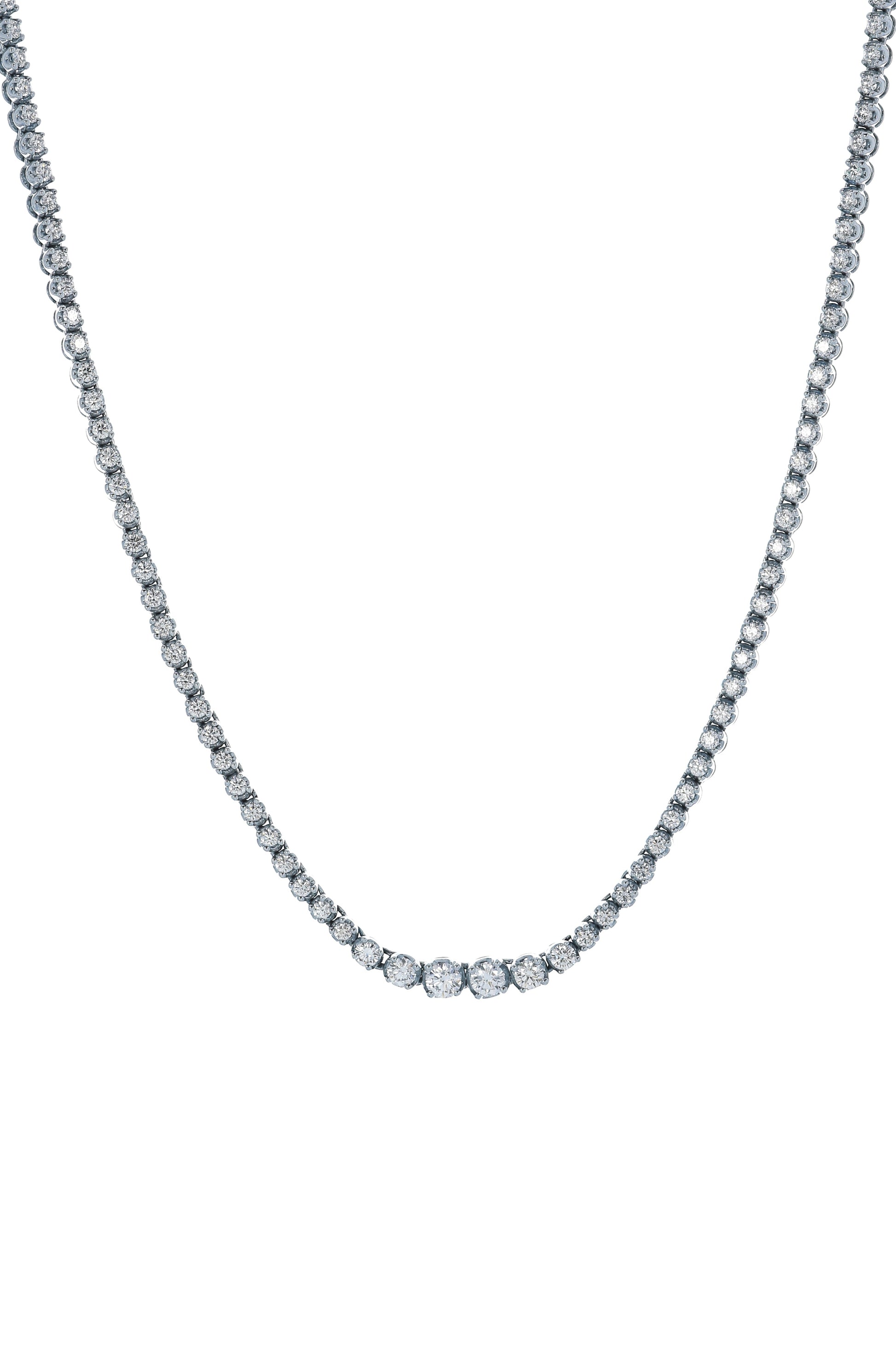 KWIAT-Diamond Line Tennis Necklace-WHITE GOLD