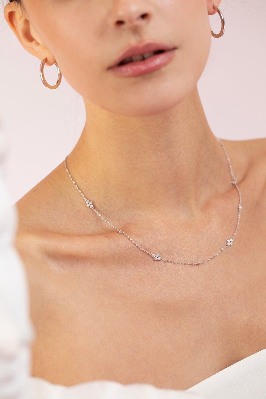 KWIAT-Diamond Strings Quads Necklace-WHITE GOLD