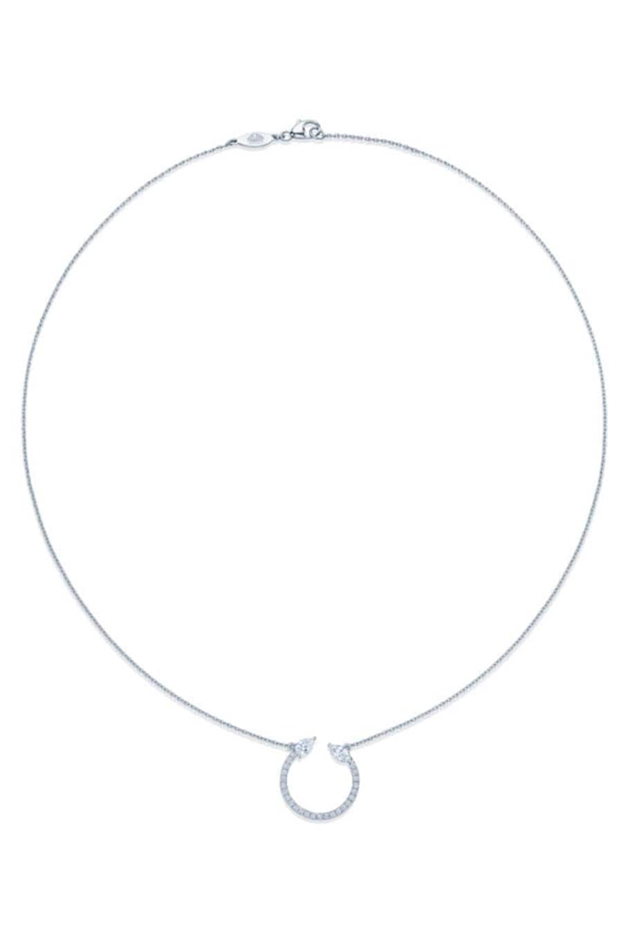KWIAT-Large Duet Circle Necklace- White Gold-WHITE GOLD