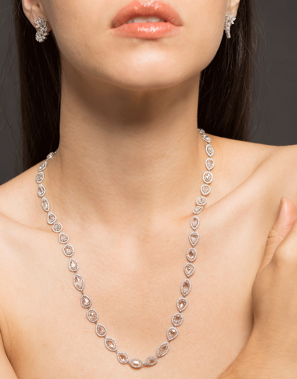 KWIAT-Mixed Shape Rosecut Diamond Necklace-WHITE GOLD