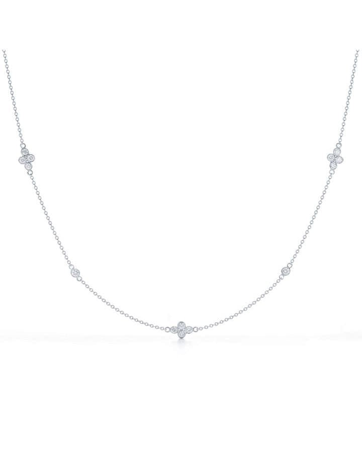 KWIAT-Small Diamond Strings Quad Necklace-WHITE GOLD