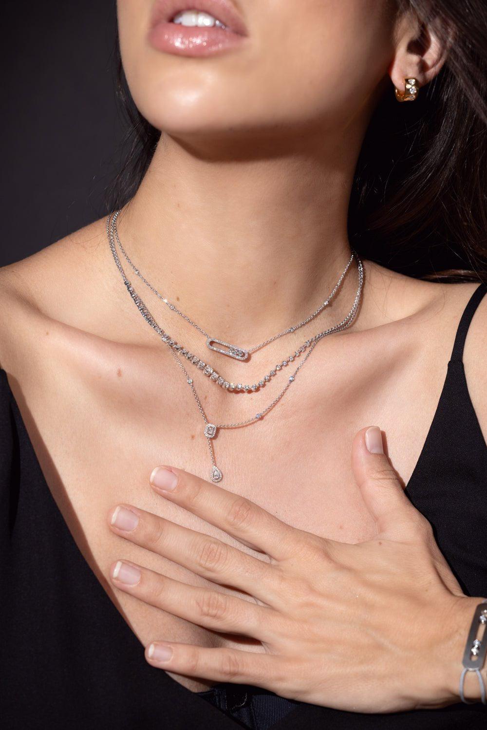 KWIAT-Starry Night Demi-Riviera Necklace-WHITE GOLD
