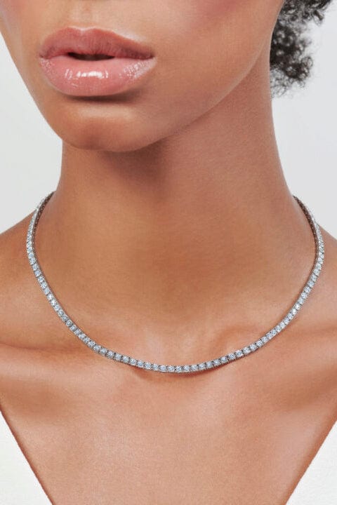 KWIAT-Sunburst Diamond Line Necklace-WHITE GOLD