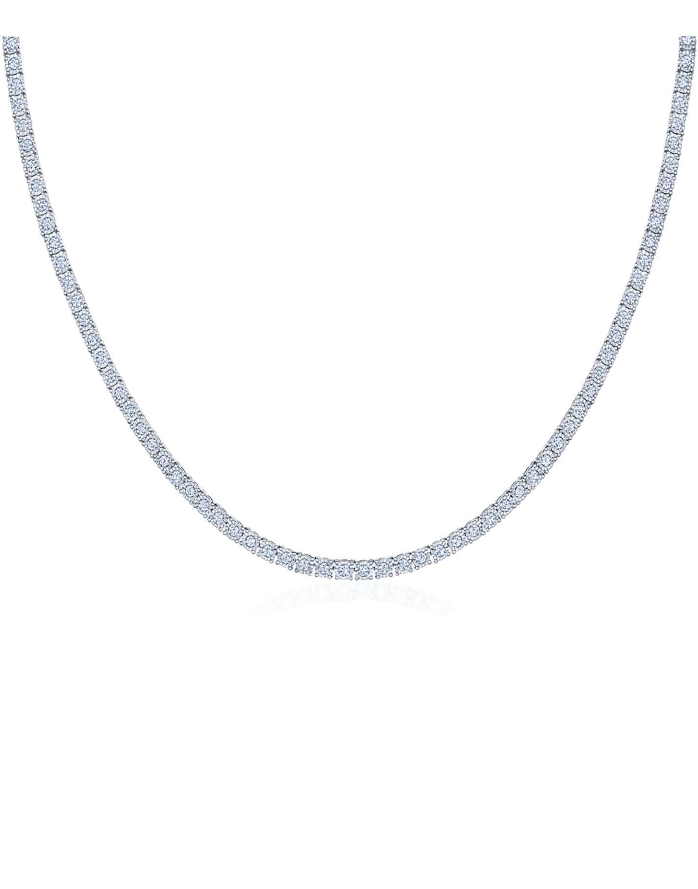 KWIAT-Sunburst Diamond Line Necklace-WHITE GOLD