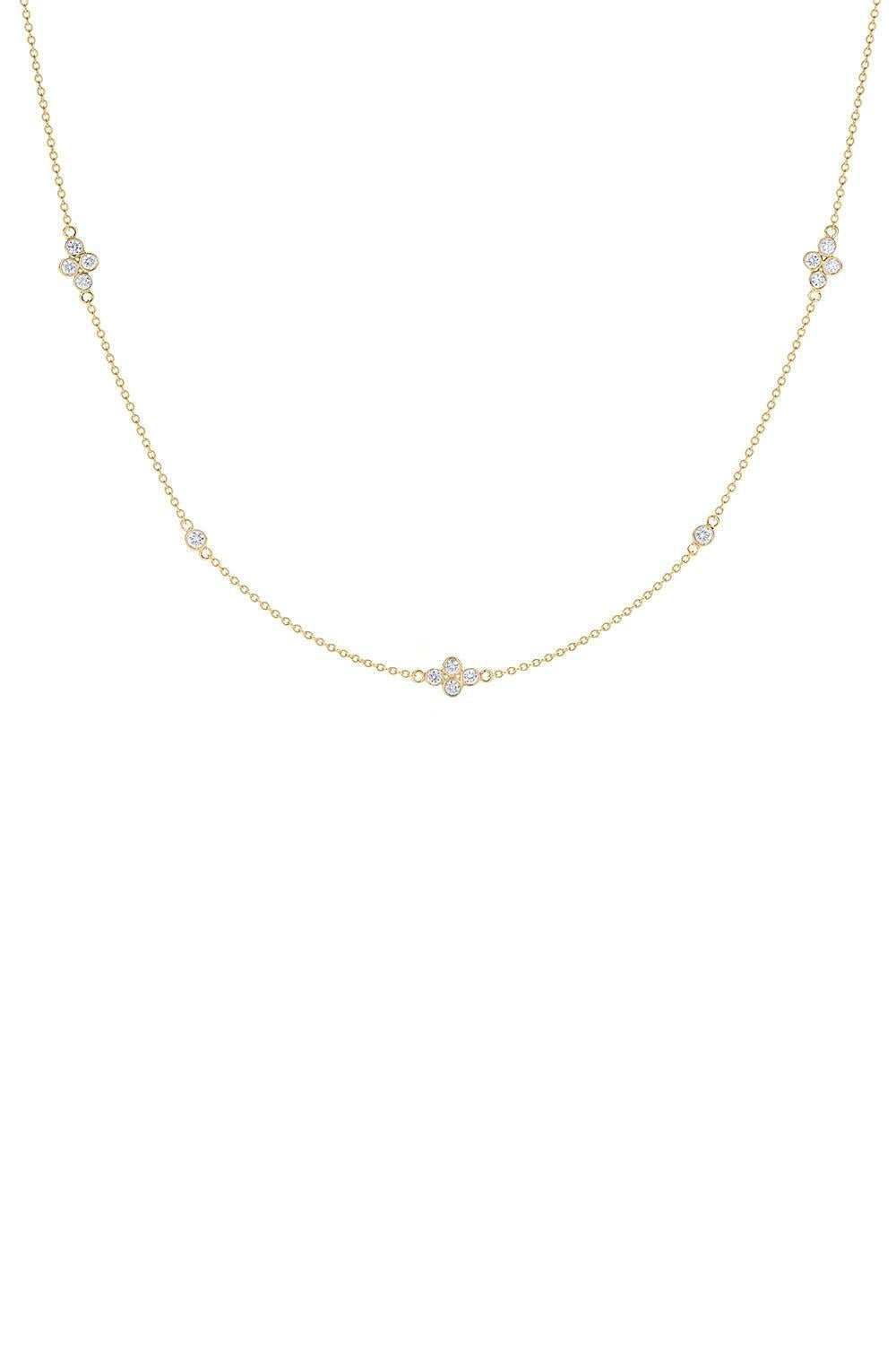 Diamond Quad String Necklace-YELLOW GOLD-16-JEWELRYFINE JEWELNECKLACE O-KWIAT