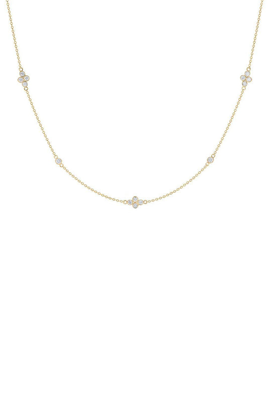 Diamond Quad String Necklace-YELLOW GOLD-16-JEWELRYFINE JEWELNECKLACE O-KWIAT