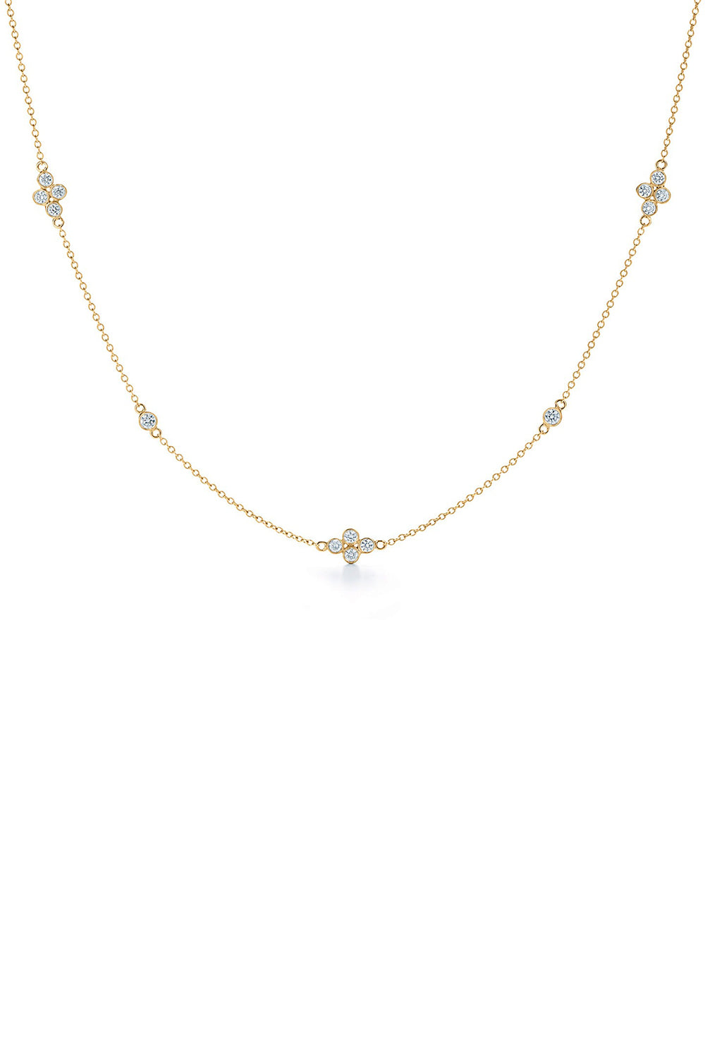 Diamond Strings Quad Necklace-YELLOW GOLD-18-JEWELRYFINE JEWELNECKLACE O-Vendor