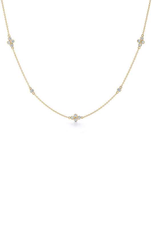 Diamond Strings Quad Necklace-YELLOW GOLD-18-JEWELRYFINE JEWELNECKLACE O-Vendor