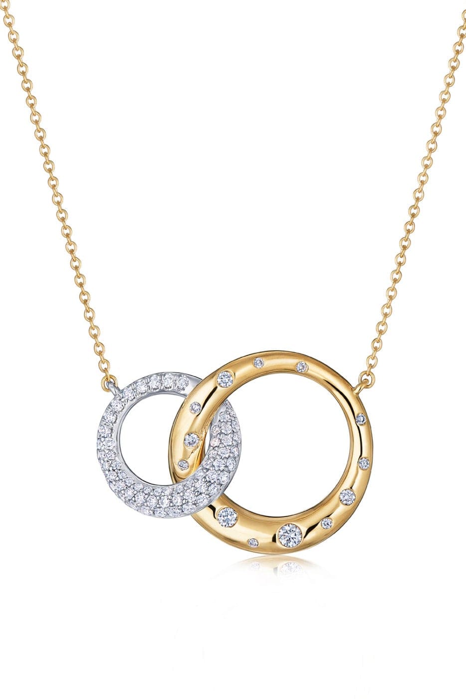 KWIAT-Cobblestone Interlocking Pendant Necklace-YELLOW GOLD
