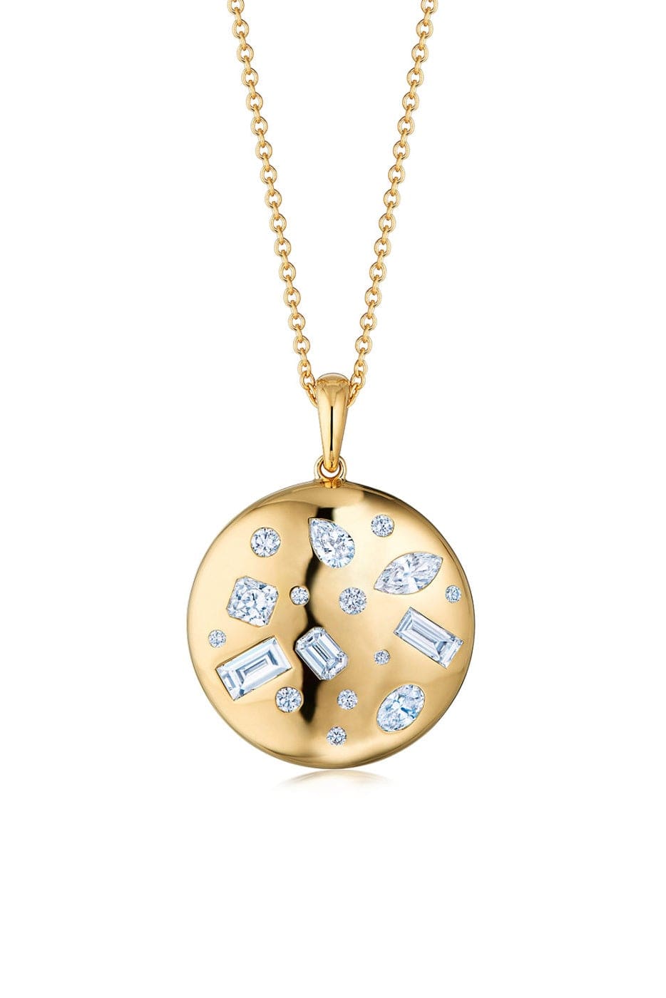 KWIAT-Cobblestone Locket Necklace-YELLOW GOLD