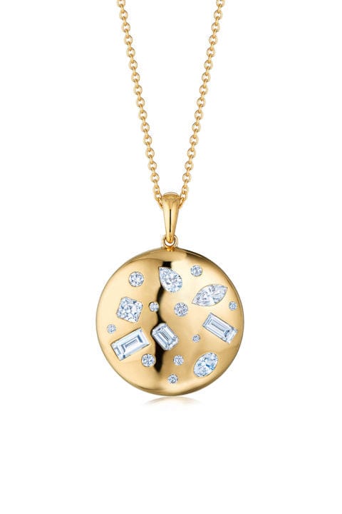 KWIAT-Cobblestone Locket Necklace-YELLOW GOLD