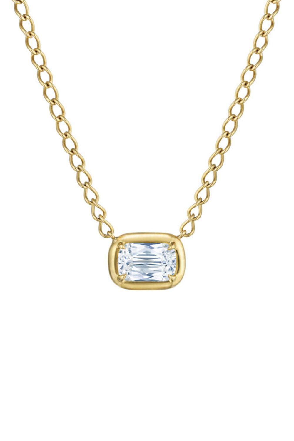 Diamond Bezel Set Solitaire Necklace-YELLOW GOLD-JEWELRYFINE JEWELNECKLACE O-KWIAT