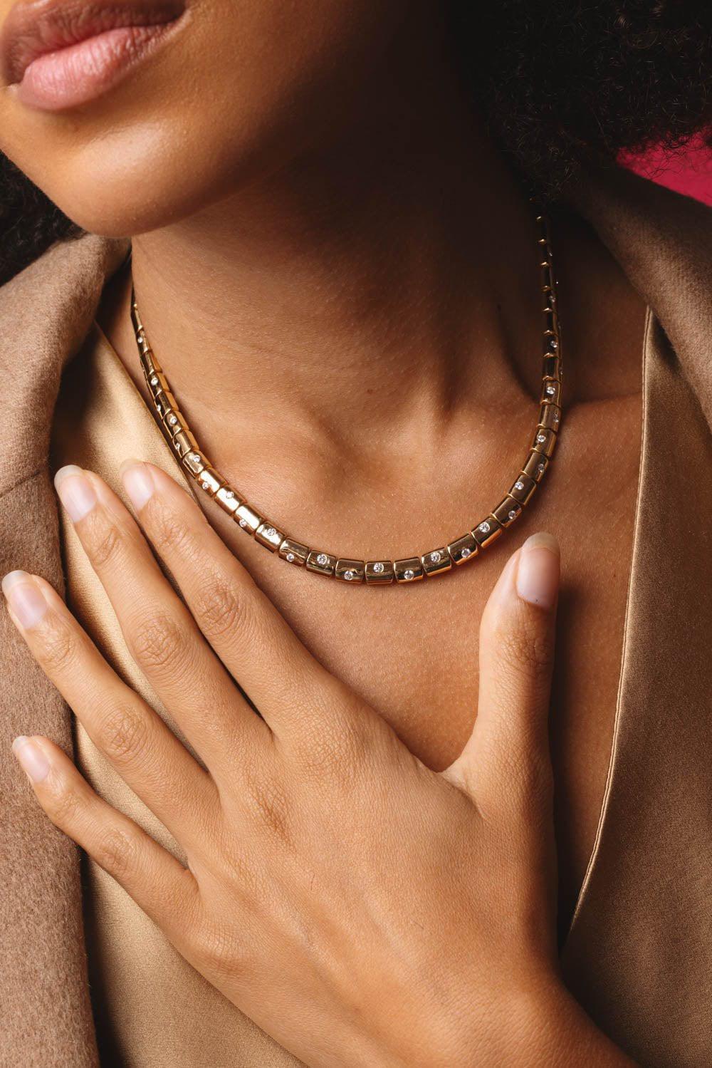 KWIAT-Diamond Cobblestone Necklace-YELLOW GOLD