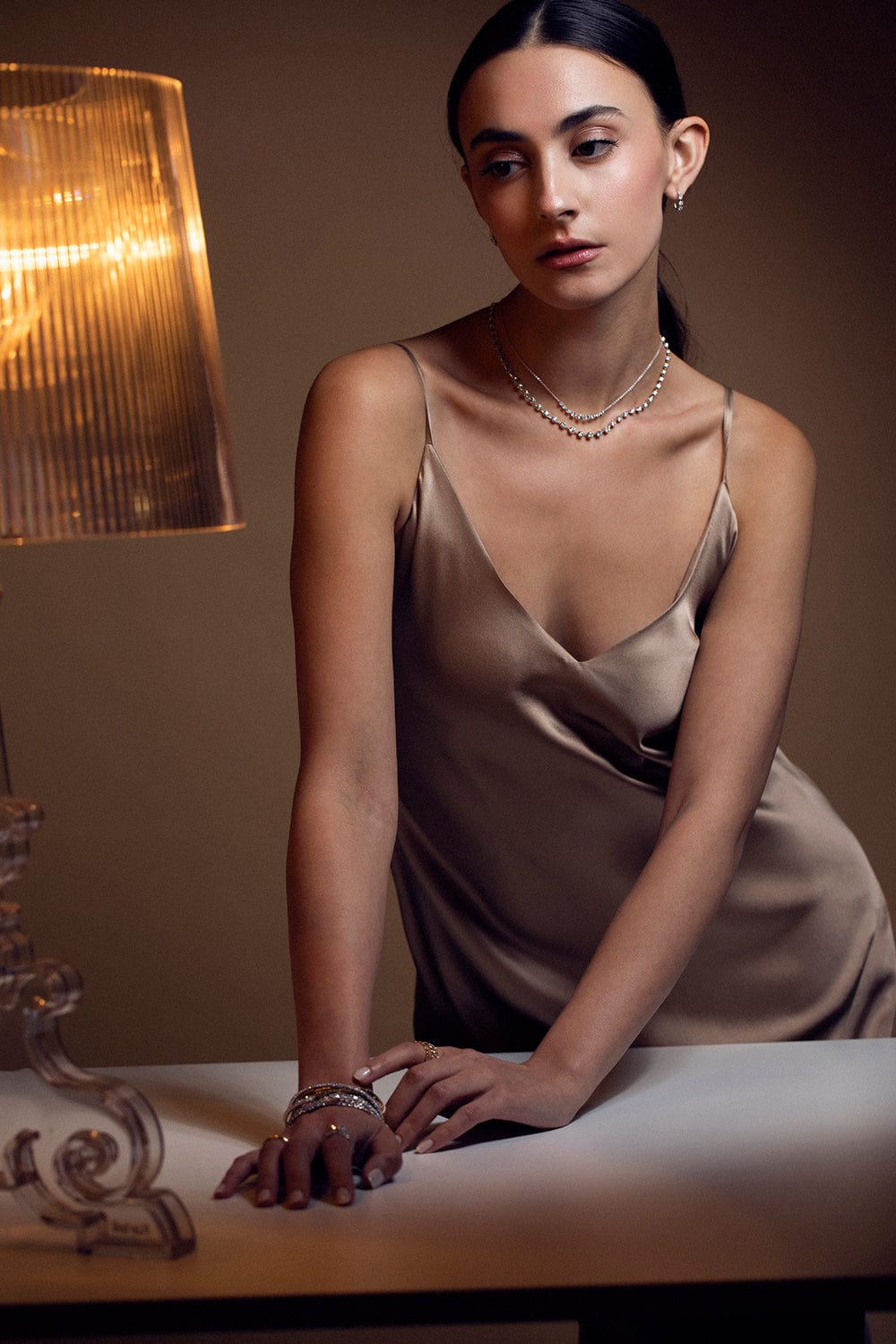 KWIAT-Starry Night Demi Riviera Necklace-YELLOW GOLD