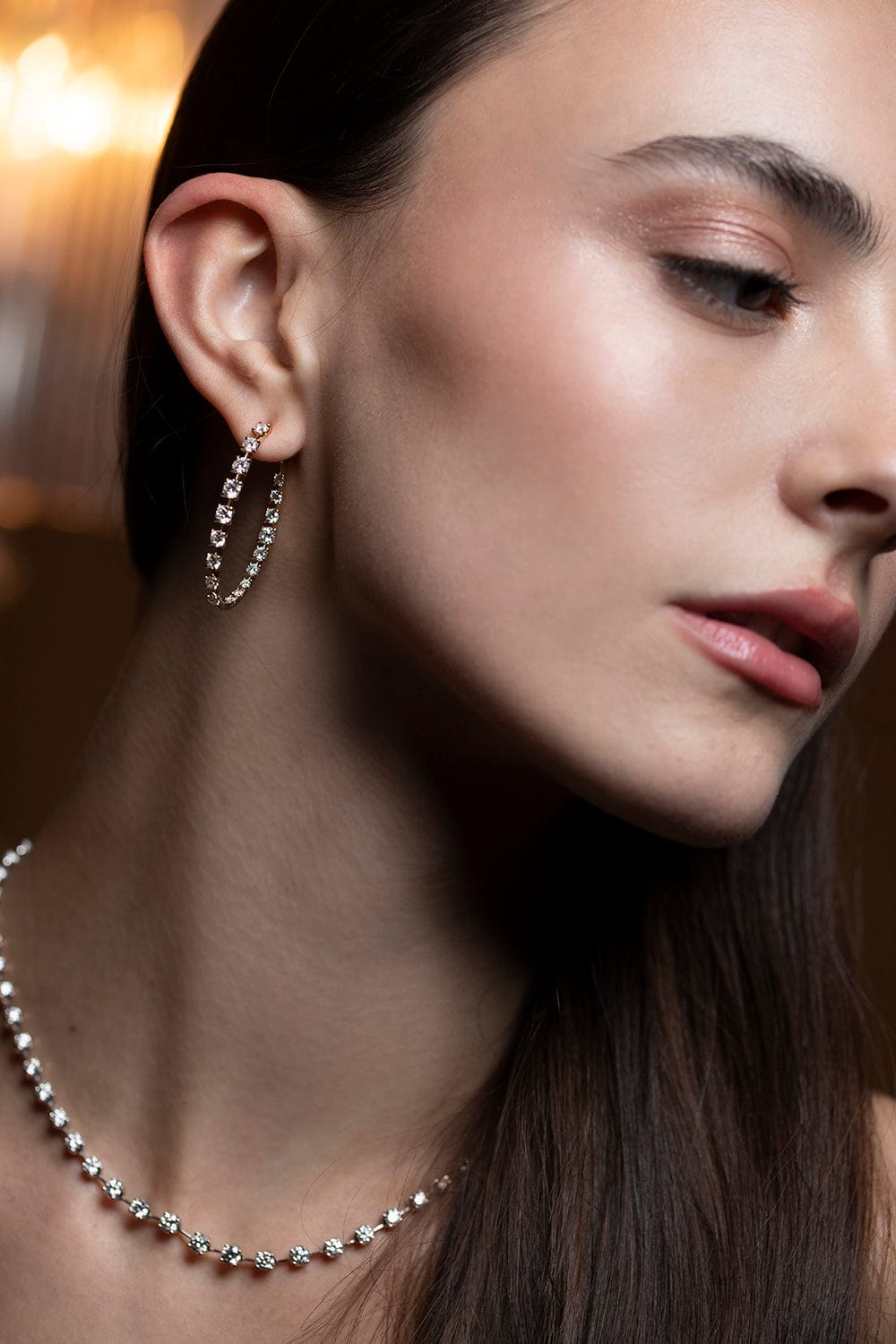 Starry Night Diamond Partway Necklace - Yellow Gold-YELLOW GOLD-JEWELRYFINE JEWELNECKLACE O-KWIAT