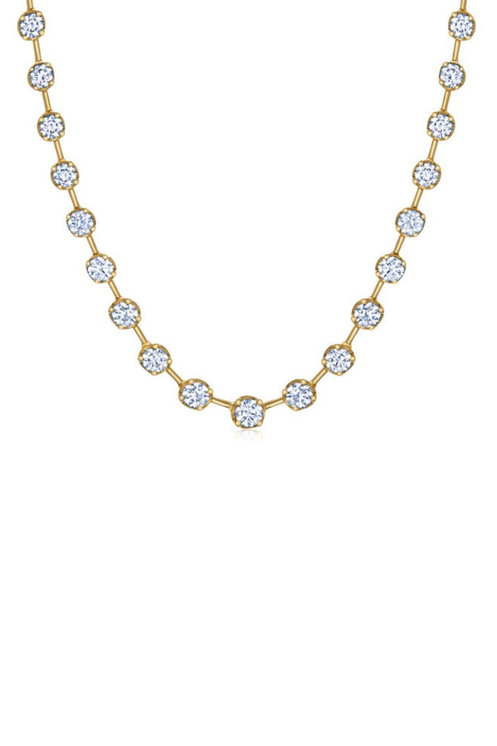 KWIAT-Starry Night Partway Necklace - Yellow Gold-YELLOW GOLD