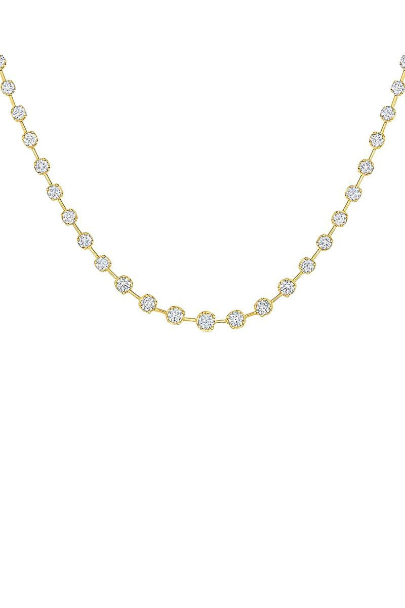 Starry Night Diamond Partway Necklace - Yellow Gold - 4.97ct-YELLOW GOLD-JEWELRYFINE JEWELNECKLACE O-KWIAT