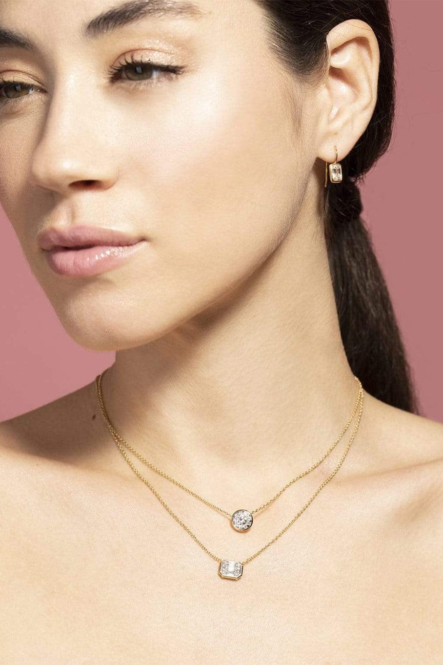 KWIAT-Sunburst Diamond Pendant Necklace-YELLOW GOLD