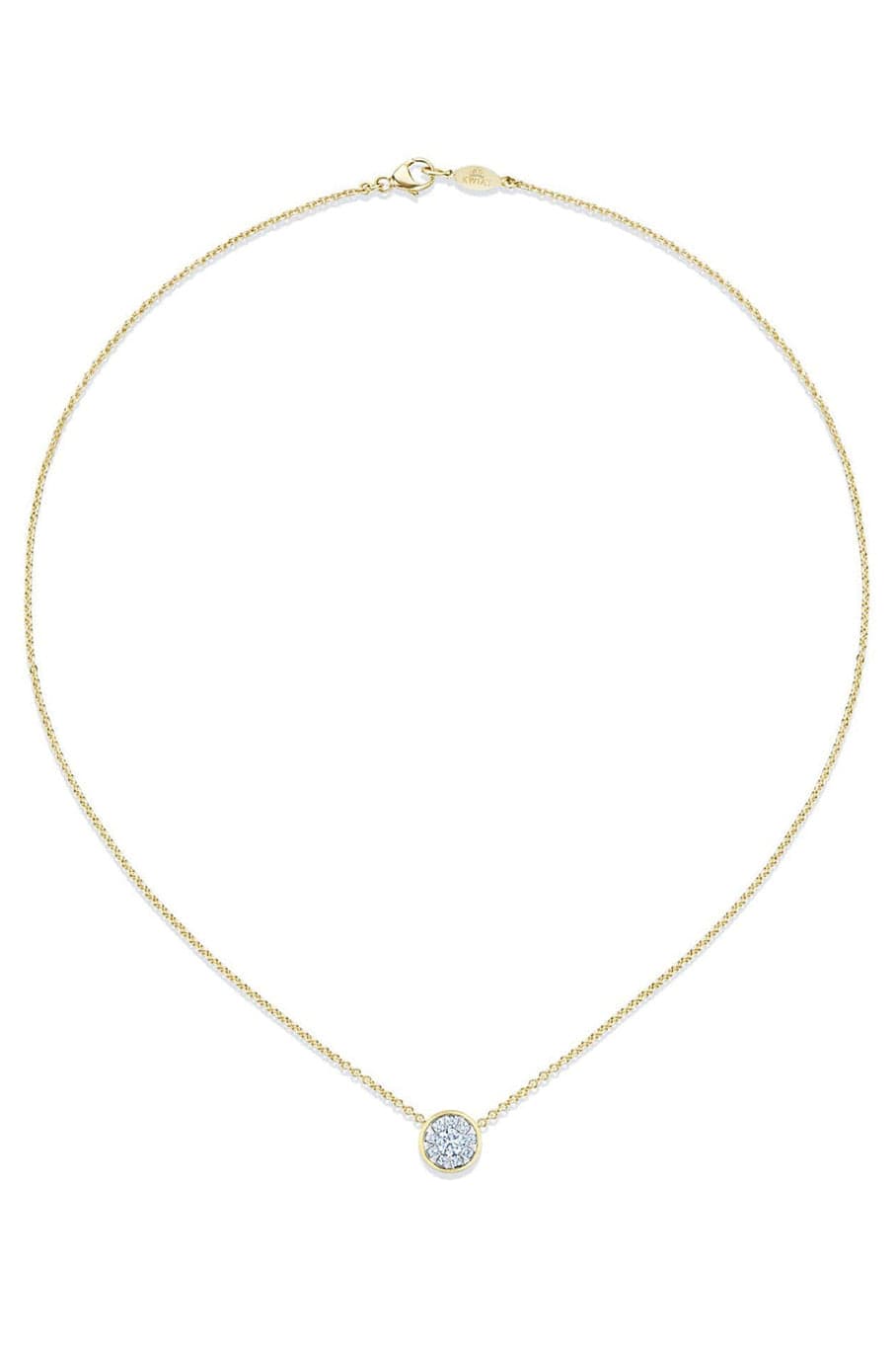 KWIAT-Sunburst Diamond Pendant Necklace-YELLOW GOLD