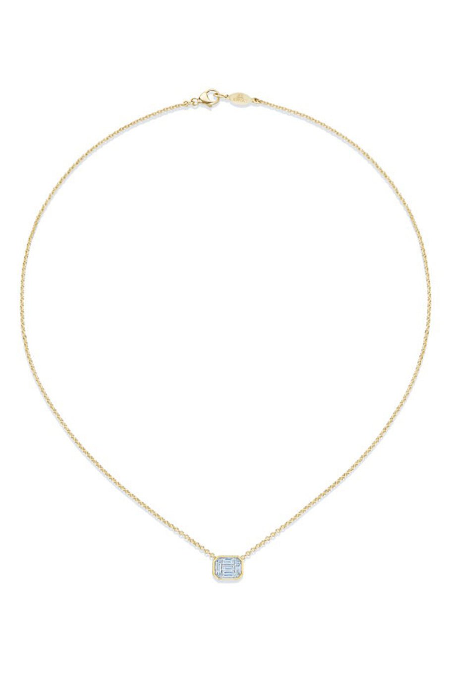 KWIAT-Sunburst Diamond Pendant Necklace-YELLOW GOLD
