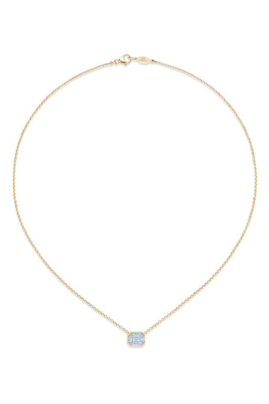 KWIAT-Sunburst Diamond Pendant Necklace-YELLOW GOLD