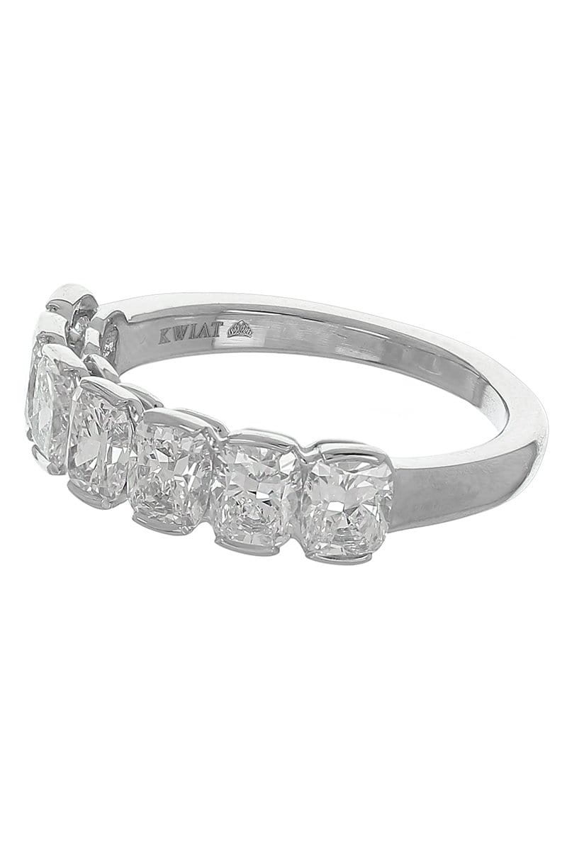 KWIAT-Cushion Diamond Half Band Ring-PLAT